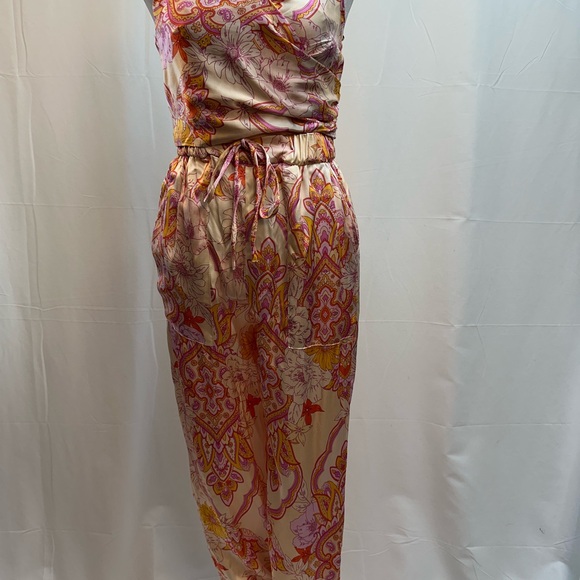 Zara Other - Zara Pink Cream Paisley Print Sleeveless Pant Set S NWTS